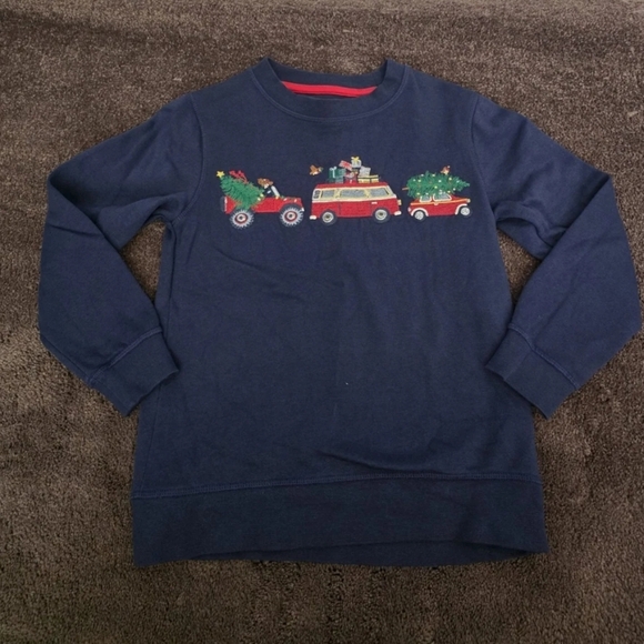Mini Boden Other - Mini Boden Blue Christmas Sweater